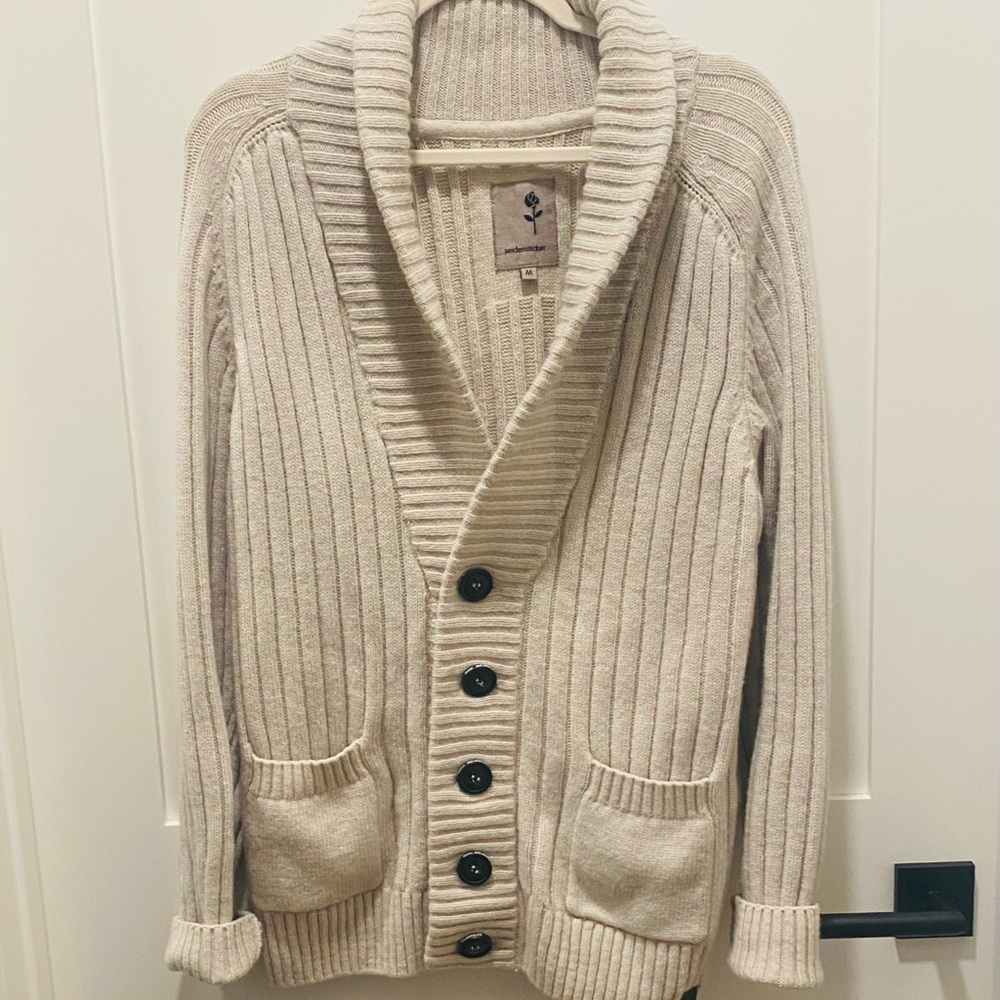 Seidensticker Men’s (or Women’s)Medium Lambs Wool Tan Shawl Cardigan Germany